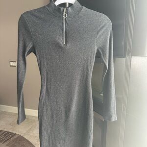 Ambiance Charcoal Long-Sleeve Dress